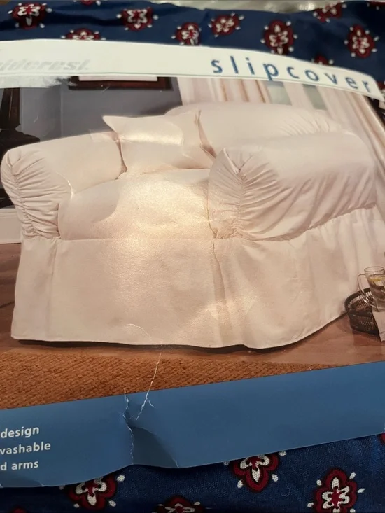 Chair slipcover new fits 32” to 40” long Fieldcrest one piece washable
