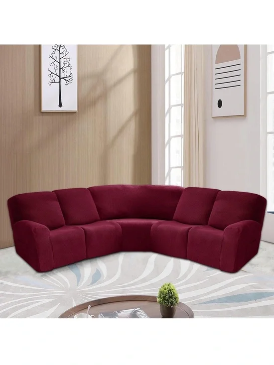 ULTICOLOR-Sectional sofa cover, velvet stretch reclaining couch cover for L Shap