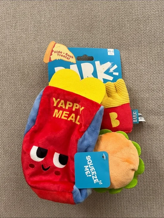 Bark Plush Yappy Meal Mittens - Red, Yellow, Blue, Orange, Green