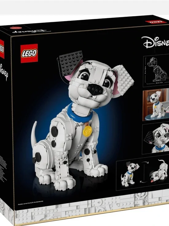 LEGO White & Black Dalmatian Figure with Blue Collar and Gold Badge