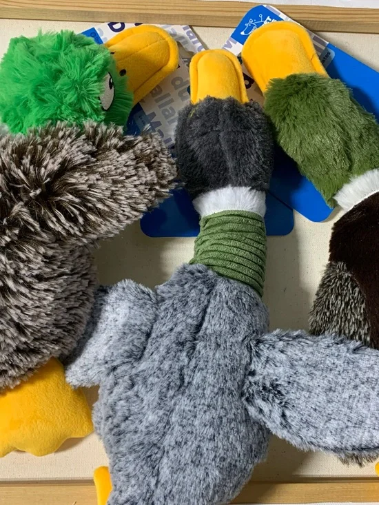 Three (3) NEW Mallard Mates Squeaky Dog Chew Toy - Large Duck