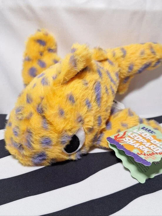 NWT Bark Leopold Leopard Shark Dog Toy M-L
