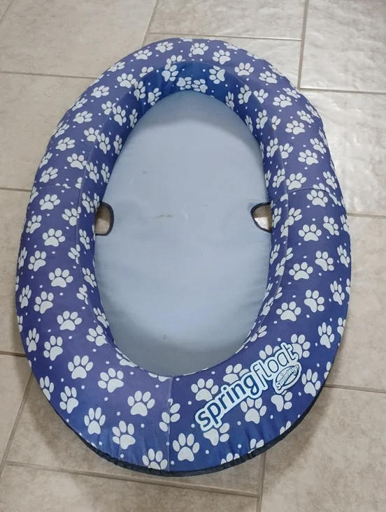 Springfloat Pet Float - Blue Paw Print Dog Toy Float