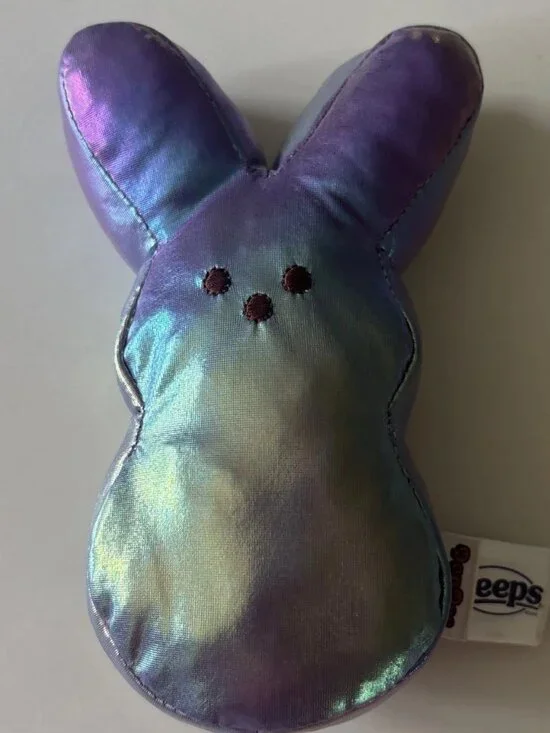 NEW Iridescent shiny PURPLE PEEPS bunny plush stuffed animal toy