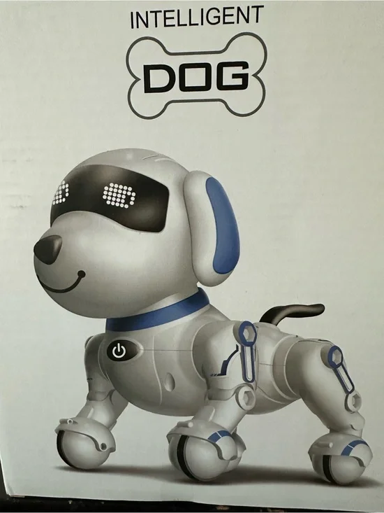 Intelligent Dog Robotic Puppy Toy - White and Blue