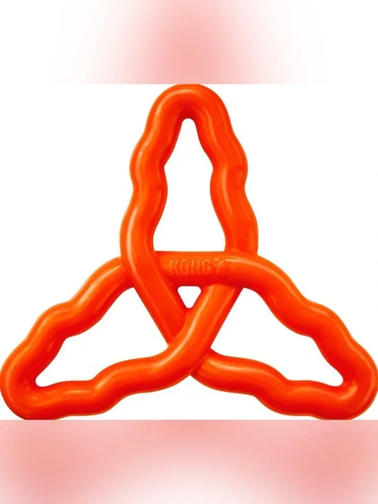 BRAND NEW!! Kong Bright Orange Triple Loop Interactive Dog Toy