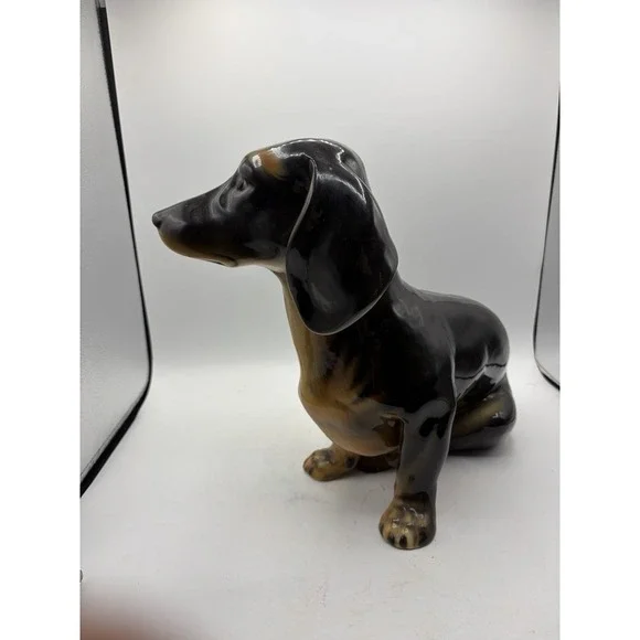 Vintage Keramos Austria Dachshund Dog Figurine Large Ceramic Wiener Dog 15