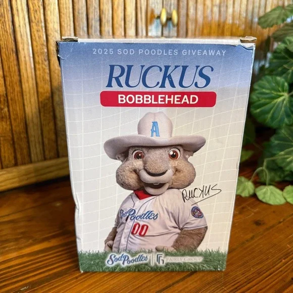 Amarillo Sod Poodles Ruckus Bobblehead Mascot 2025 SGA White OS Excellent MiLB