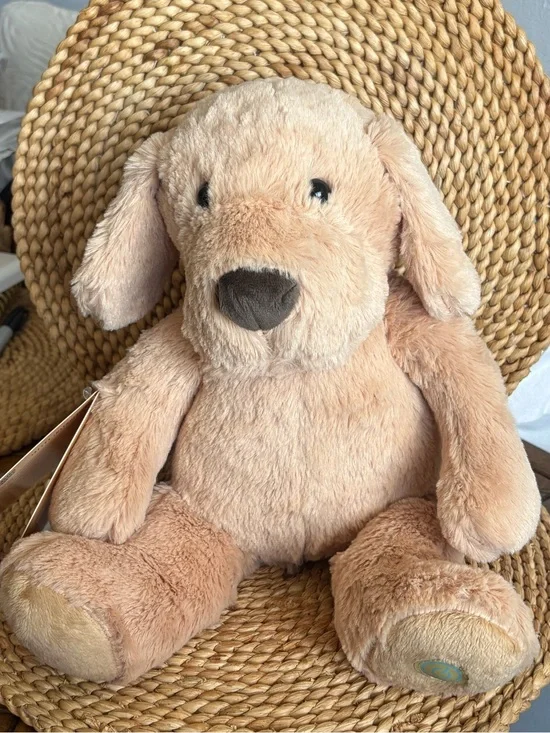 Plush Dog Stuffed Animal - Soft Light Tan Puppy for Dogs & Kids