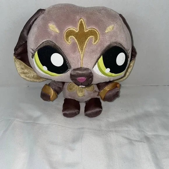 2008 Hasbro Plush Littlest Pet Shop LPS Sassiest Dog Stuffed Animal Toy Doll 8