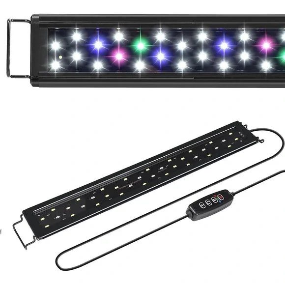 48–54 Inch AQUANEAT LED Fish Tank Light Full Spectrum Timer Day/Night Mode