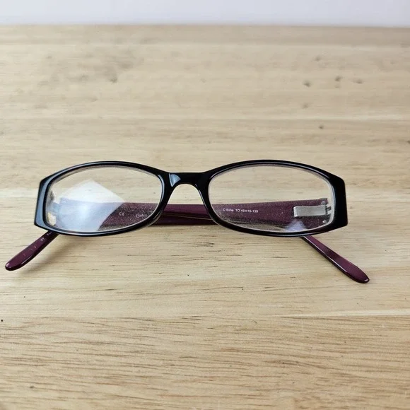 Candies C‎ Billie Eyeglass Frames 49-16-135 Purple Brown Gold Polka Dot Womens