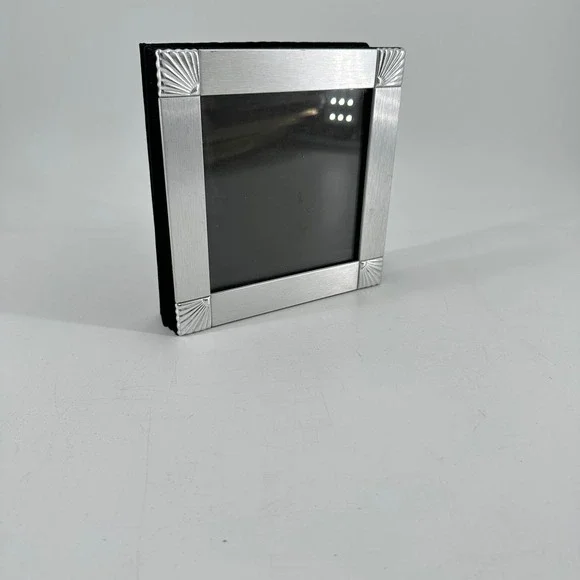 Brushed Silver‎ Art Deco Fan Corner Small Velvet Photo Album Black