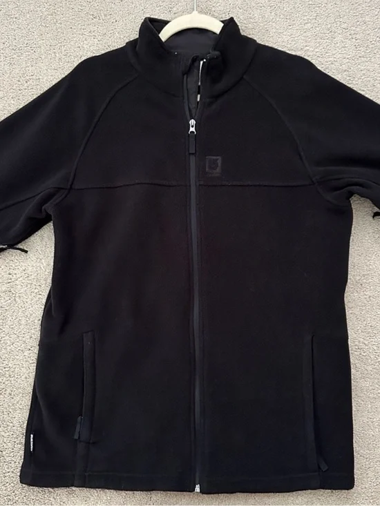 Burton Fleece Full Zip Black Lightweight Layering Snowboarding Jacket