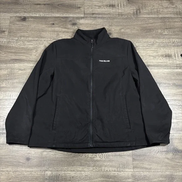Food Lion Jacket‎ Mens 3XL Black Softshell Full Zip Fleece Lined Workwear Logo