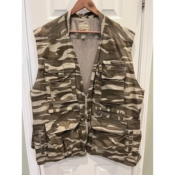 NWOT Cabelas Safari‎ Series 16 Pocket Cargo Vest Camo Size 3XL Upland Hunting