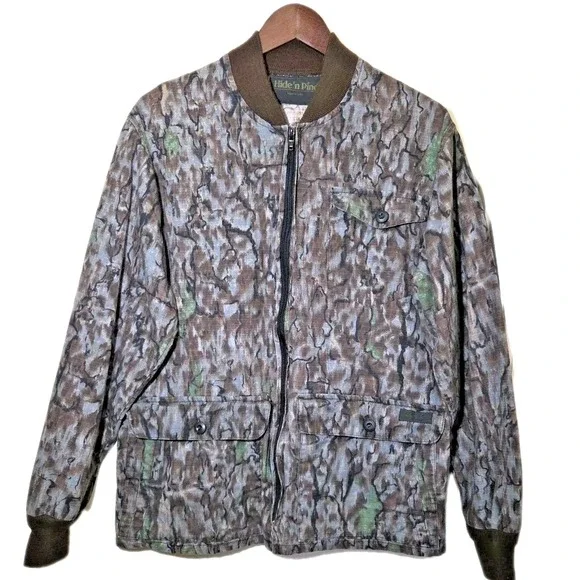 Vintage Liberty Hide N Pine Camouflage Zip Up Jacket‎ Size L