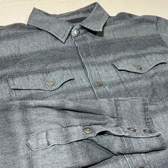 Prana Flannel Button Up‎ Shirt Long Sleeve Lined Thick Warm Thermal Mens Medium