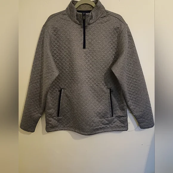 Daniel Cremieux Men's‎ Blue 1/4 Zip Quilted Pullover Sz L