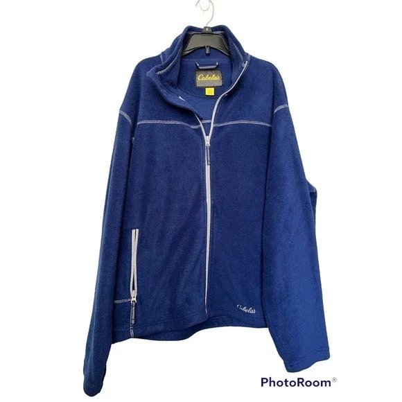 Cabela’s Fleece jacket‎ full zip blue size L men’s