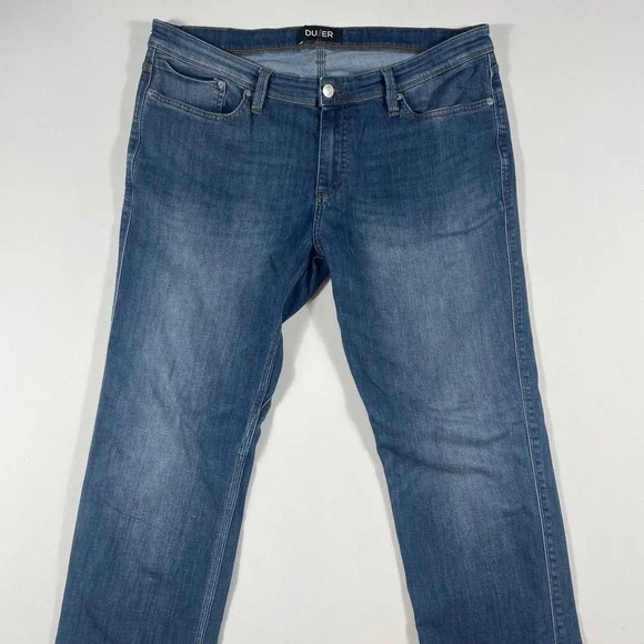 DU/ER L2X Slim Fit Jeans Mens 38x34 Performance Stretch Denim Blue