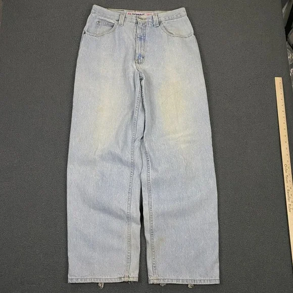 VTG Y2K Anchor Blue Beyond Baggy Jeans FITS 32x30 Blue Relaxed Skater Wide Leg