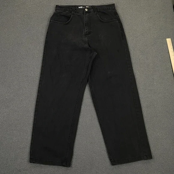 Vintage Y2K SouthPole Jeans FITS 32x30 Black Baggy Relaxed Skater Silver Tab