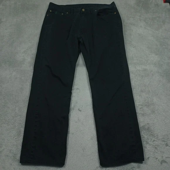 Polo‎ Ralph Lauren Jeans Mens 36x29 Black Denim Hampton 650 Straight Casual