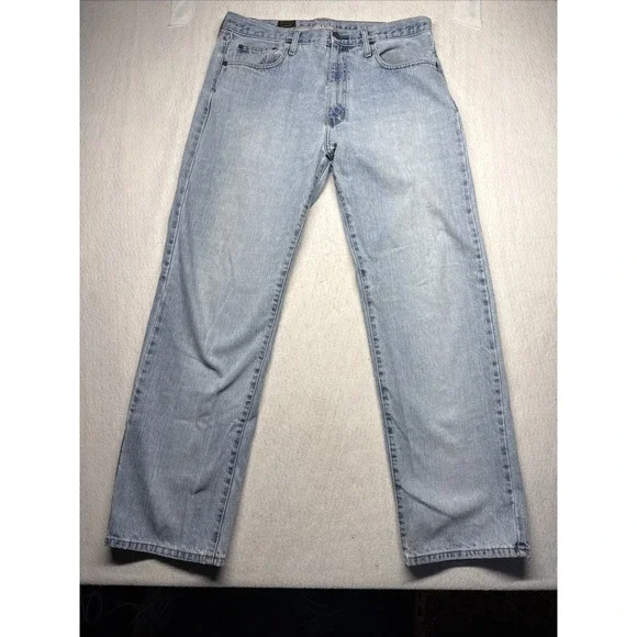 Polo Ralph Lauren Jeans Mens Straight Leg Light Wash Denim Jeans 34x32