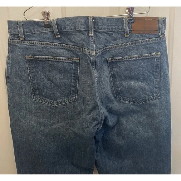 Tommy Hilfiger Jeans Mens 40x32 Blue Medium Wash Cotton Straight Fit‎ Denim