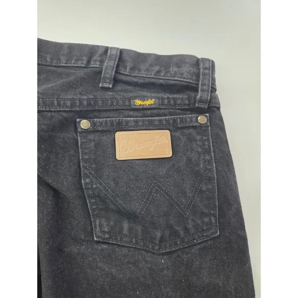 Wrangler 1013MWZWK Cowboy Cut Mens Black Straight Leg Denim Jeans 36x36 Ranch