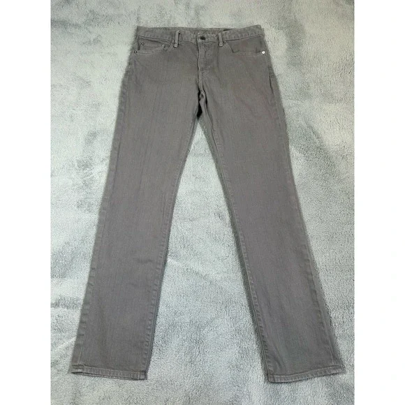 Bonobos Travel Jeans Mens 34x34 Gray Slim Straight Leg Stretch Read