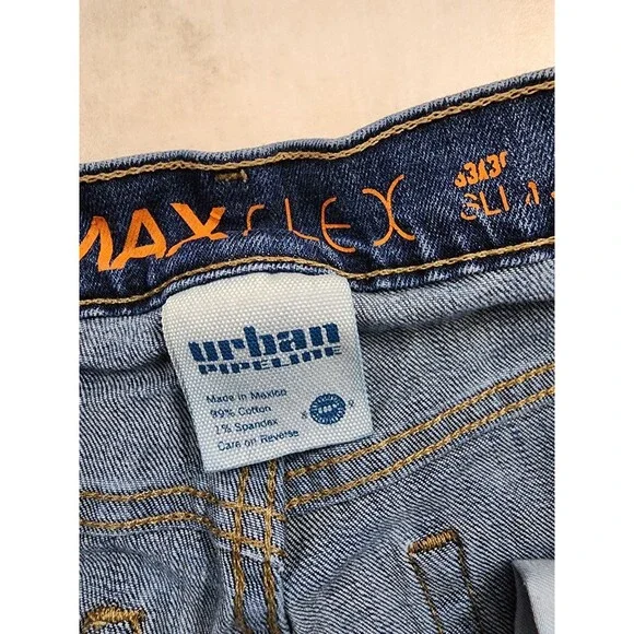 Urban Pipeline MaxFlex Athletic Jeans Men’s 33x30 Light Wash Distressed Stretch