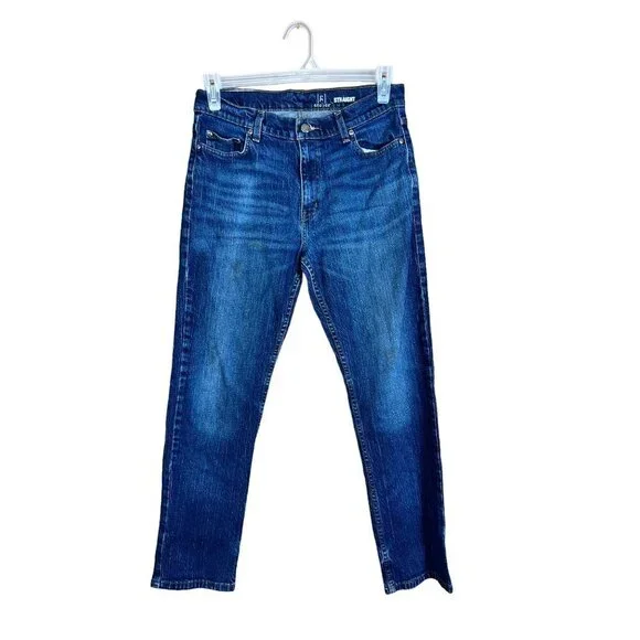 George Men's Straight Leg Blue Jeans