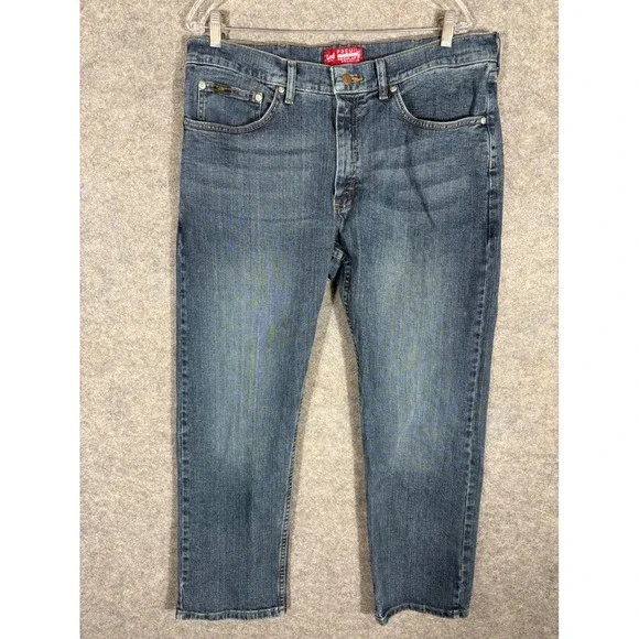 Lee Premium Select Regular Fit Straight Leg Men's Blue Denim‎ Jeans 38x30