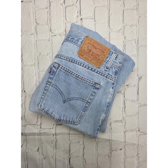 Vintage Levis 512 Men's 32x32 Blue Straight Leg Denim Jeans