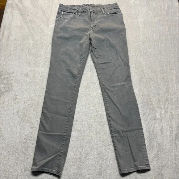 American Eagle‎ Slim Straight Jeans Men's 33x33 Medium Gray Denim Stretch