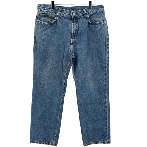 Brooks Brothers 346 Mens Straight Leg Jeans Blue Medium Wash 38x30 100% Cotton