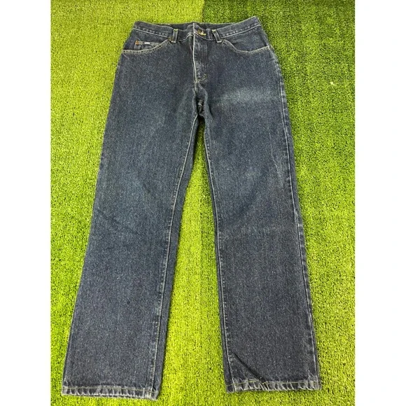 Lee Mens Vintage Straight Leg Dark Wash Blue‎ Denim Jeans 34X30 Cotton 200-8989