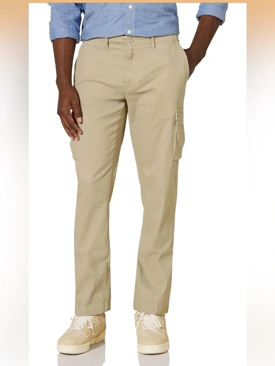Men's Straight-Fit Breathable Stretch Cargo Pants 36x34