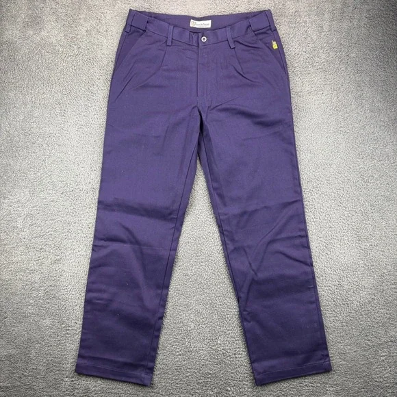 Just In Trend FR Treated Flame Resistant Work Pants Navy Blue Waist 32 Length 32