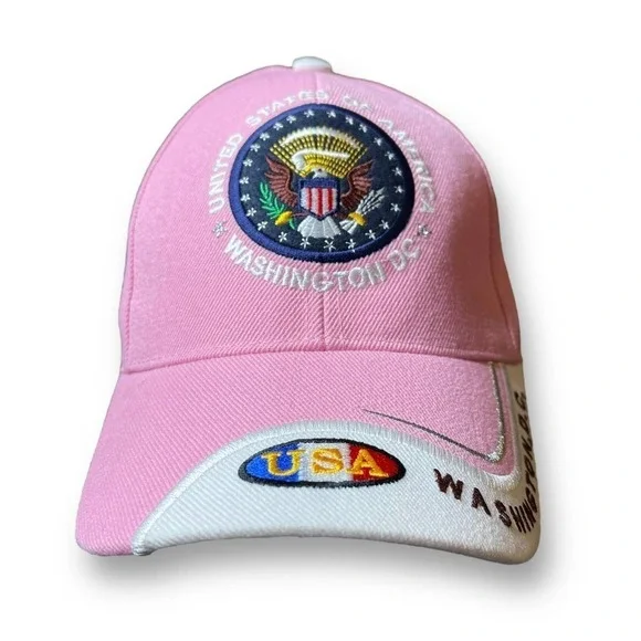 USA Washington DC Ball Cap Pink Embroidered Seal OSFM