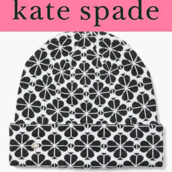 Kate Spade Flower Hat Beanie- French Cream‎