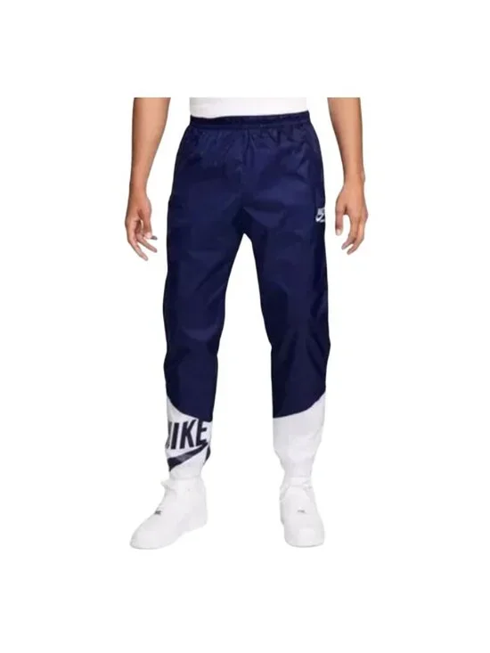 Nike Mens XL Windrunner Taper Track Pants Navy White Lightweight Activewear