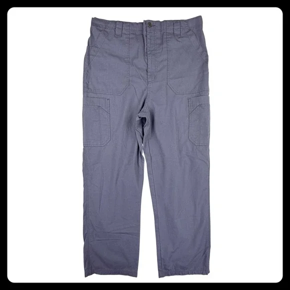 Carhartt Cargo Scrub Pants Men Large Regular Gray Cotton Blend Ripstop C54108