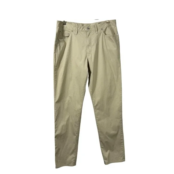 Bonobos Athletic Mens Khaki Tan Chino Pants Straight Leg‎ Cotton Stretch 34x34