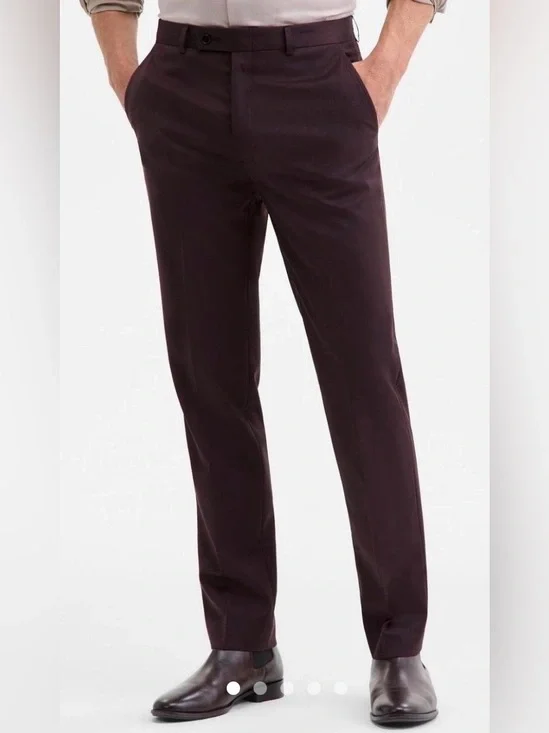 Calvin Klein Men's Red Trousers - Jace - Size 38W x 30L