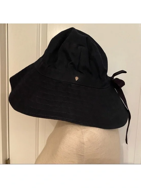 HELEN KAMINSKI HAT NAVY BLUE FABRIC WIDE BRIM SUN AUSTRALIA ONE SIZE OS