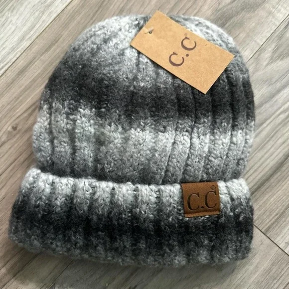 New CC Beanie Gray/Black‎ Super Soft Beanie Hat