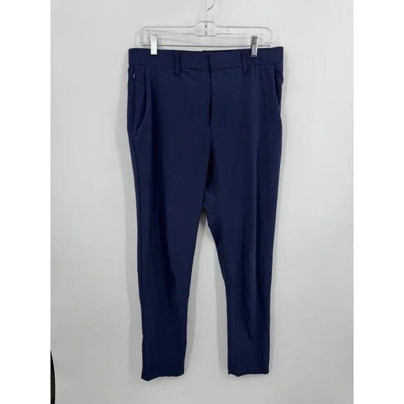 Fabletics The One Pant Trousers Mens Size M Navy Blue Performance Stretch Tech